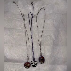 Set of 3 Disney Holiday Necklaces